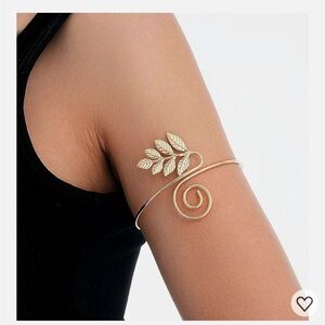 Gold and Silver Leaf Arm Cuff